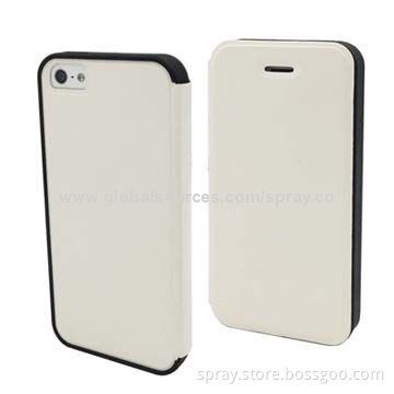 Ultra-slim PU Cases for iPhone 5S, PC + TPU Frame Hot Sealing Technology